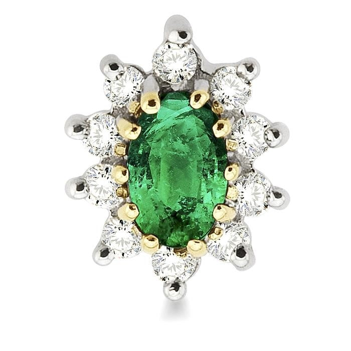 VioZenDor 14K White Gold Diamond Earrings