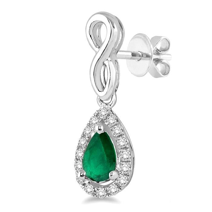 IonLin LysVerLux 14K White Gold Diamond Earrings