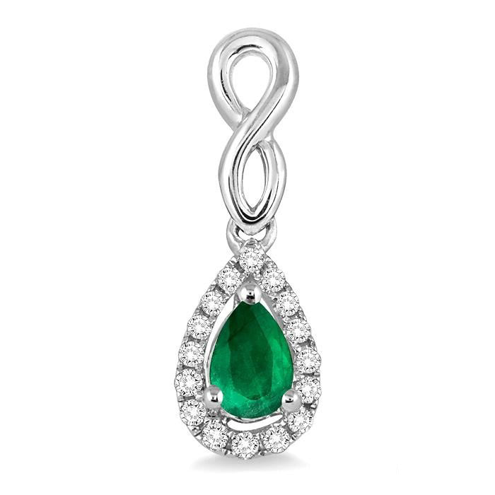 Pear Shape Gemstone & Diamond Earrings