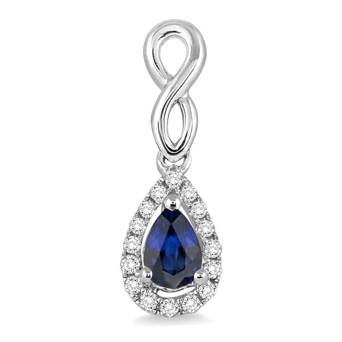Pear Shape Gemstone & Diamond Earrings