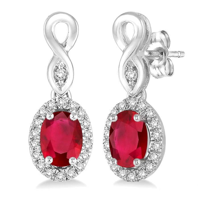 Eternelle Riverstone 14K White Gold Diamond Earrings
