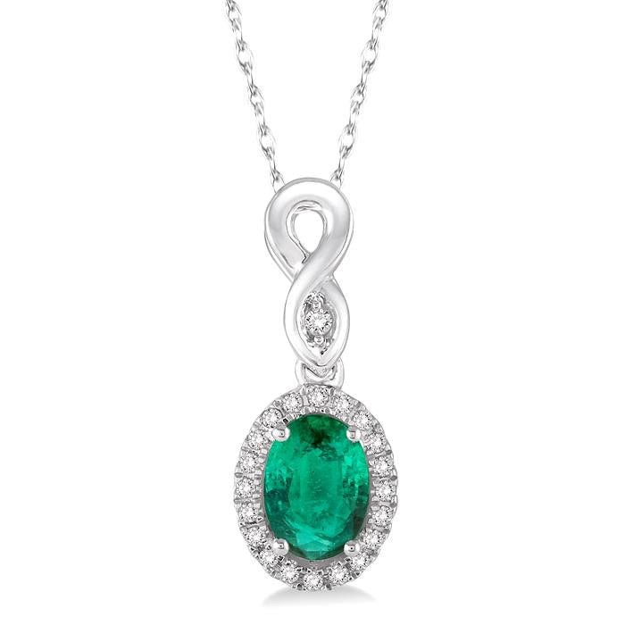Nimbus Oval Shape Gemstone & Halo Diamond Pendant