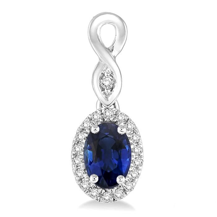Oval Shape Gemstone & Diamond Earrings