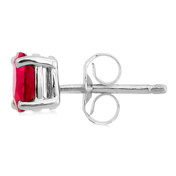 Oval Shape Stud Gemstone Earrings