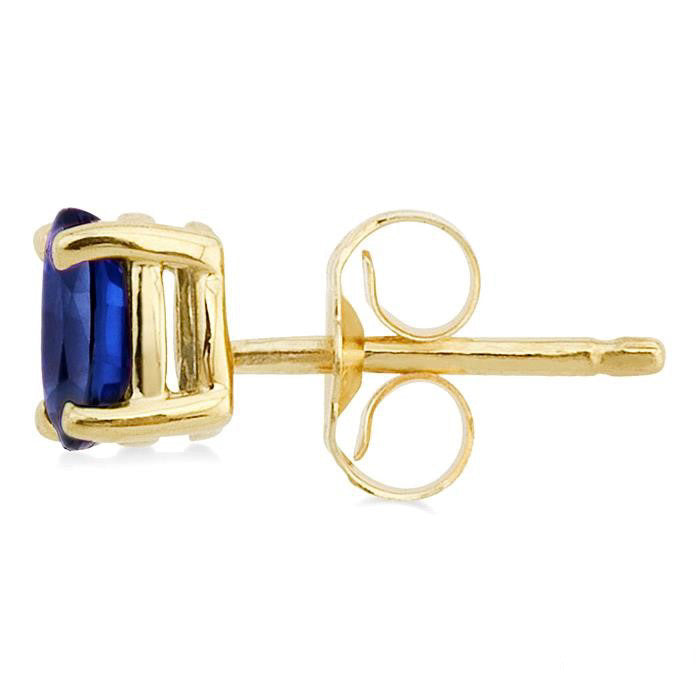 Oval Shape Stud Gemstone Earrings