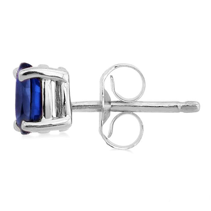 Oval Shape Stud Gemstone Earrings
