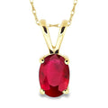 Luna Oval Shape Gemstone Solitaire Pendant