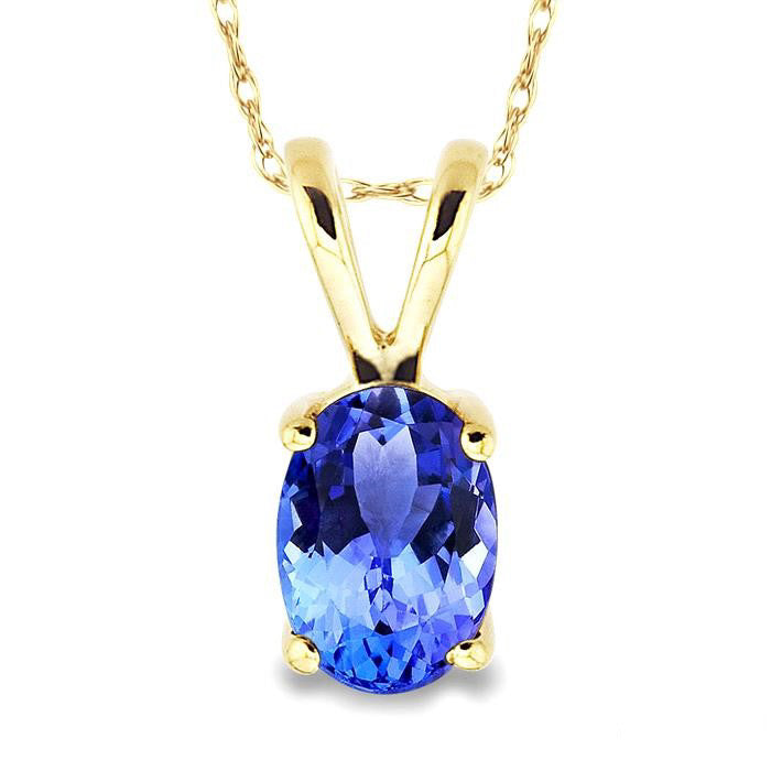 Oval Shape Gemstone Solitaire Pendant