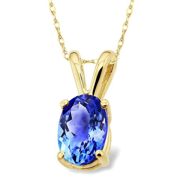 Oval Shape Gemstone Solitaire Pendant