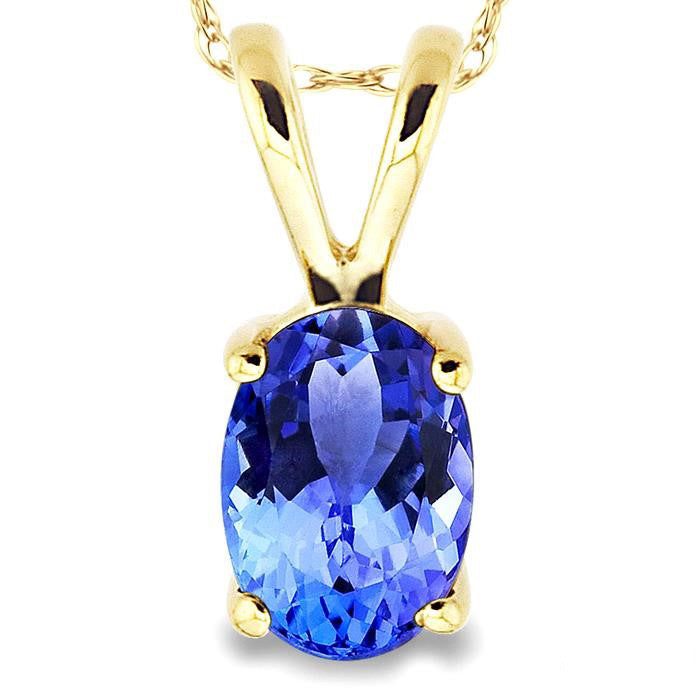 Oval Shape Gemstone Solitaire Pendant