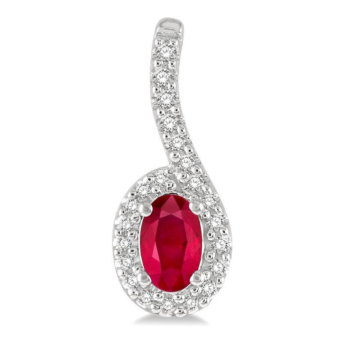 Oval Shape Gemstone & Diamond Earrings