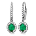 SolOn 14K White Gold Diamond Pave Earrings