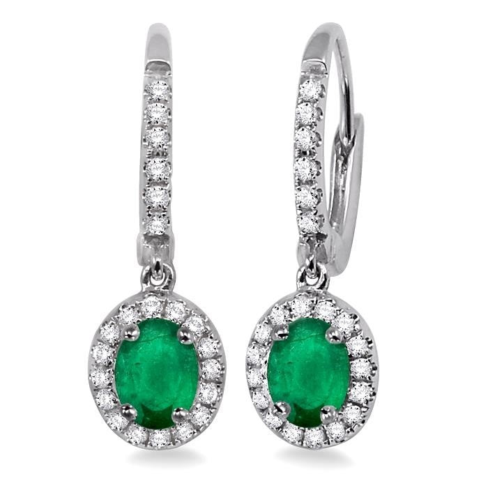 SolOn 14K White Gold Diamond Pave Earrings