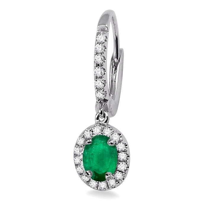 SolOn 14K White Gold Diamond Pave Earrings