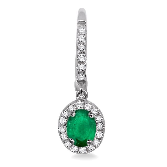 SolOn 14K White Gold Diamond Pave Earrings