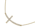 Diamond Sideways Cross Necklace