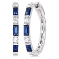Gemstone & Diamond Hoop Earrings
