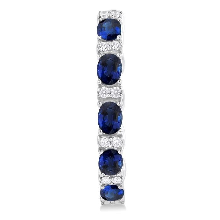 Oval Shape Alternate Gemstone & Diamond Hoop Earrings