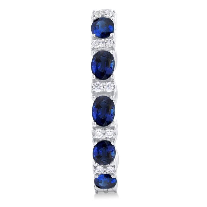 Oval Shape Alternate Gemstone & Diamond Hoop Earrings