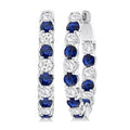 Inside-Out Alternate Gemstone & Diamond Hoop Earrings