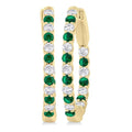 Inside-Out Alternate Gemstone & Diamond Hoop Earrings