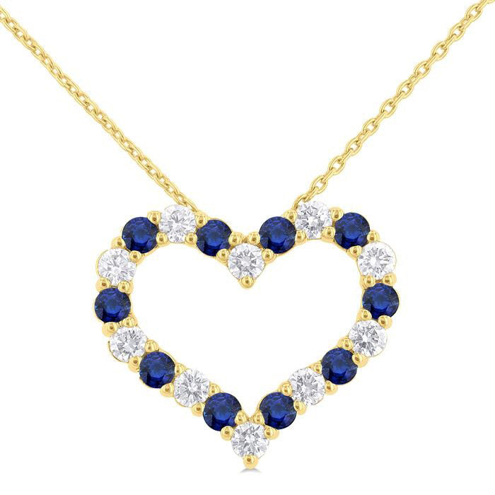 Halcyon Heart Shape Alternate Gemstone & Diamond Fashion Pendant