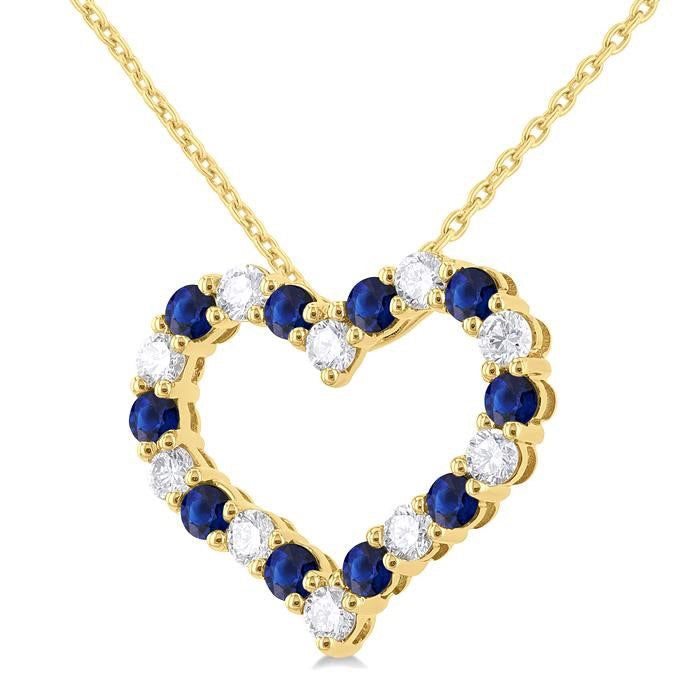 Halcyon Heart Shape Alternate Gemstone & Diamond Fashion Pendant