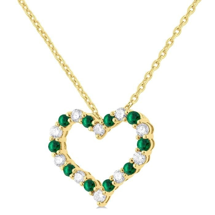 Nova Heart Shape Alternate Gemstone & Diamond Fashion Pendant