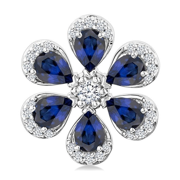 Blossom Pear Shape Gemstone & Diamond Earrings