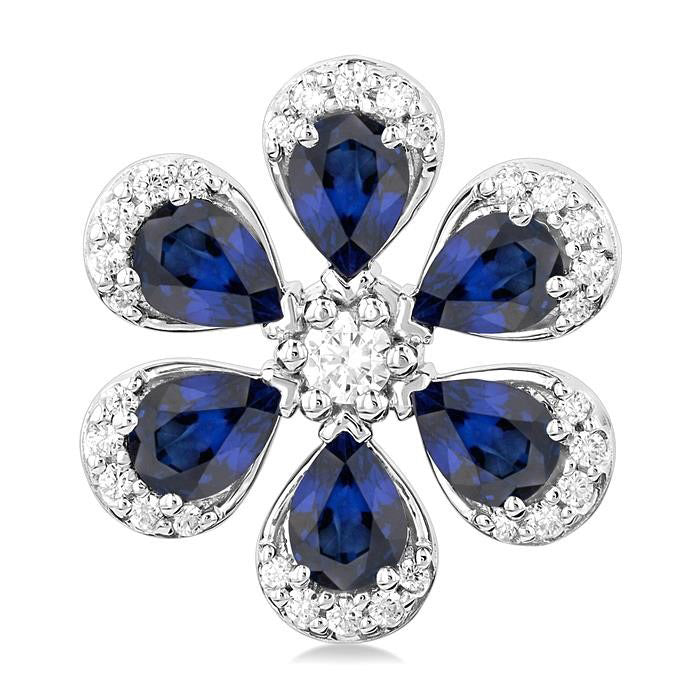 Blossom Pear Shape Gemstone & Diamond Earrings