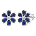 Blossom Pear Shape Gemstone & Diamond Earrings