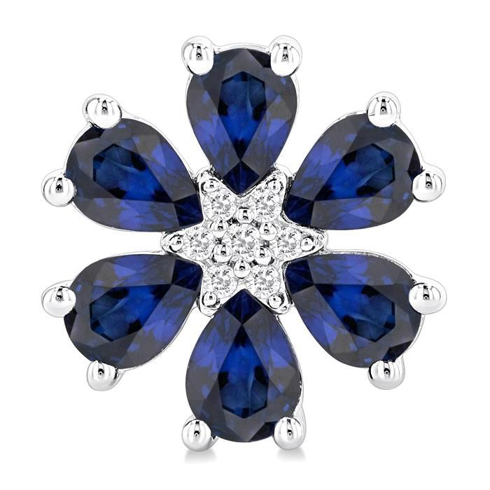 Blossom Pear Shape Gemstone & Diamond Earrings