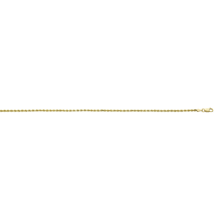 18" 10k Yellow Gold Rope Chain