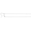 22" 14k White Gold 1.05mm Adjustable Rope Chain