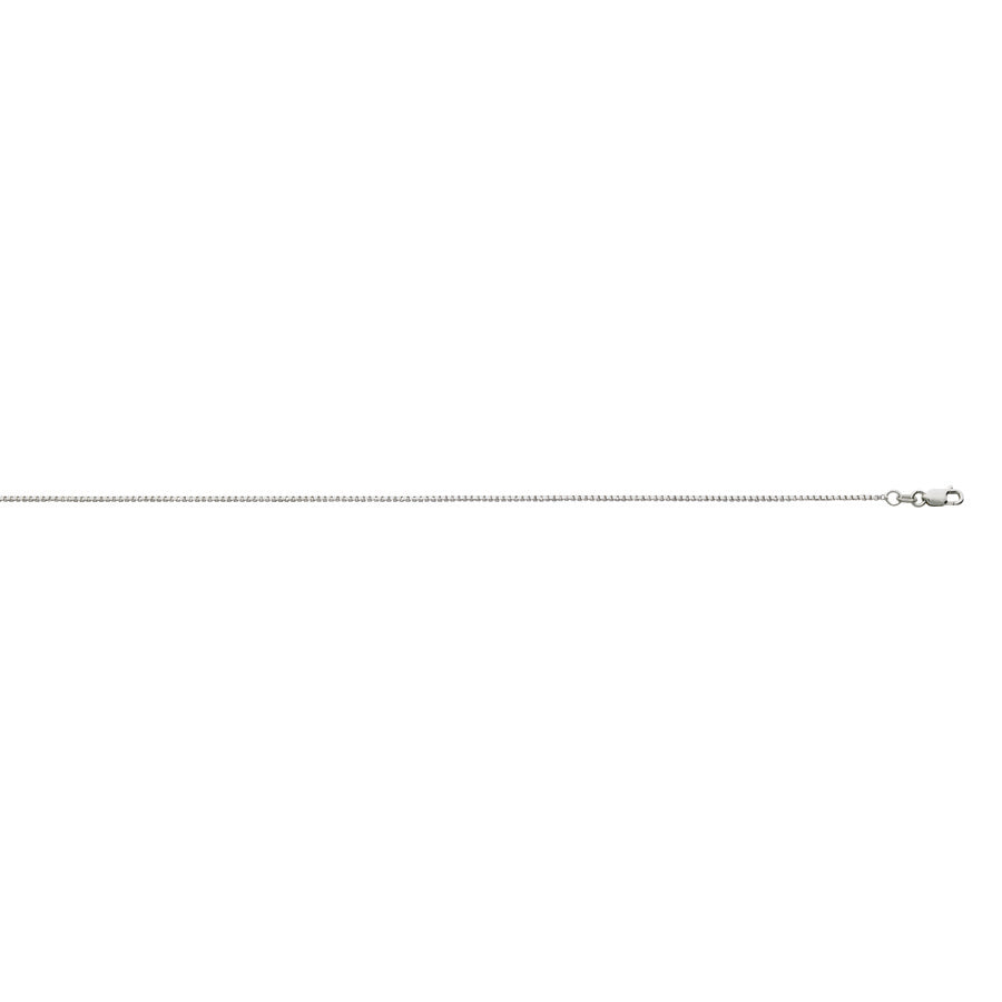 20" 14k White Gold 1.0mm Box Chain