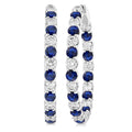 Inside-Out Alternate Gemstone & Diamond Hoop Earrings