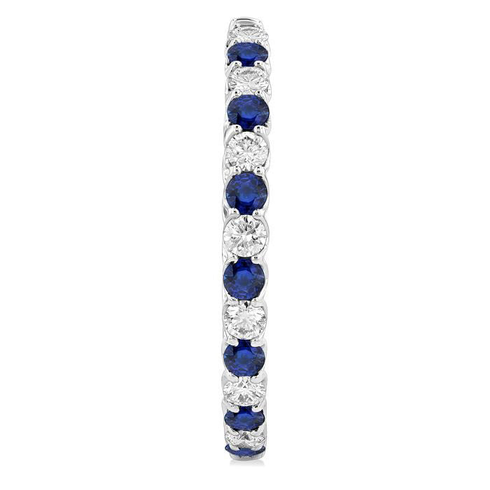 Inside-Out Alternate Gemstone & Diamond Hoop Earrings