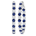 Inside-Out Alternate Gemstone & Diamond Hoop Earrings
