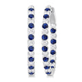 Inside-Out Alternate Gemstone & Diamond Hoop Earrings