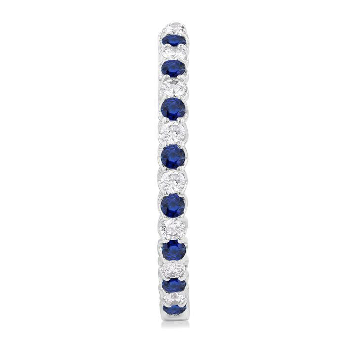 Inside-Out Alternate Gemstone & Diamond Hoop Earrings