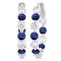 Inside-Out Alternate Gemstone & Diamond Hoop Earrings