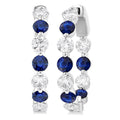 Inside-Out Alternate Gemstone & Diamond Hoop Earrings