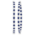 2.5 MM Round Cut Sapphire and 2 1/2 Ctw Round Cut Diamond Precious Inside-Out Alternating Hoop Earrings in 14K White Gold