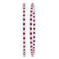 Inside-Out Alternate Gemstone & Diamond Hoop Earrings
