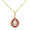 Majesty Pear Shape Gemstone & Diamond Fusion Pendant