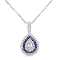 Solstice Pear Shape Gemstone & Diamond Fusion Pendant