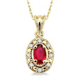Zephyr Oval Shape Gemstone & Diamond Pendant