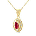 Zephyr Oval Shape Gemstone & Diamond Pendant