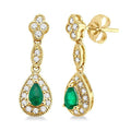 OnNoAe 14K White Gold Diamond Earrings