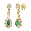 OnNoAe 14K White Gold Diamond Earrings